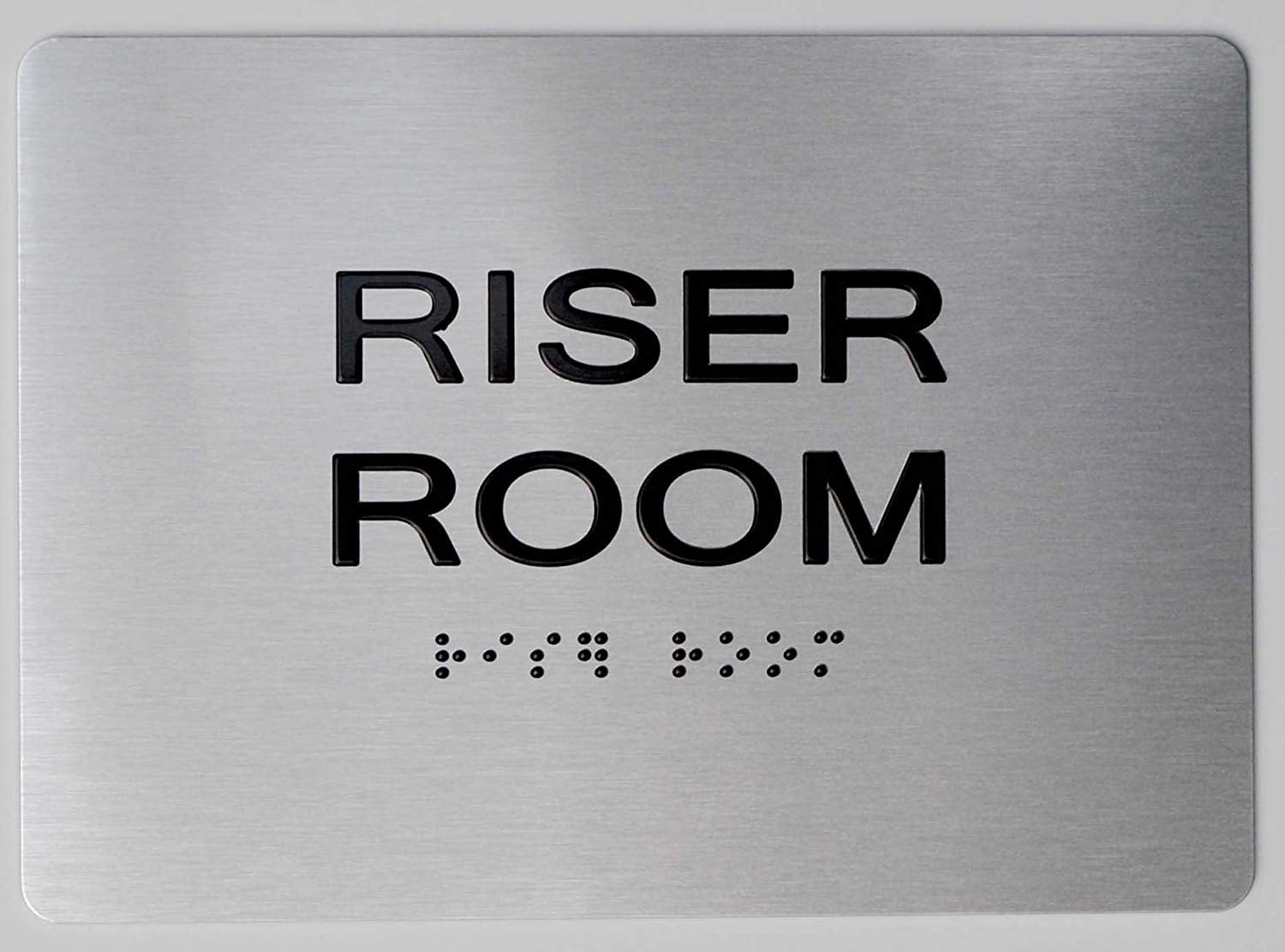 Aluminium, Brush Silver, Size 5X7 The Sensation line Telecom Room ADA Sign 
