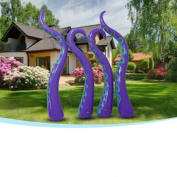 Halloween Decor Giant Inflatable Octopus Tentacle, Halloween Decorative Purple Octopus Tentacle, for Yard Lawn Garden Window Outdoor