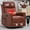 Red, variant on MAYEERTY Orange Genuine Leather Manual Recliner Chair 360° Swivel Rocker 155° Recline with 8-Point Massage Heat for Living Room