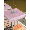 thumbnail image 2 of Square Outdoor Tablecloth with Umbrella Hole Pink Greek Key Outside Table Cloth Waterproof Patio Table Cover Geometric Greece Ancient Farmhouse Geo Zipper Tablecloths for Picnic Camping 60x60 Inch, 2 of 8