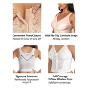 Exquisite Form 5107565 Fully® Slimming Wireless Back & Posture Support Longline Bra with Front Closure & Lace
