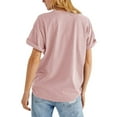 thumbnail image 2 of Langwyqu Summer Rose Printed Women Short Sleeve Crewneck Graphic T-Shirt, 2 of 5
