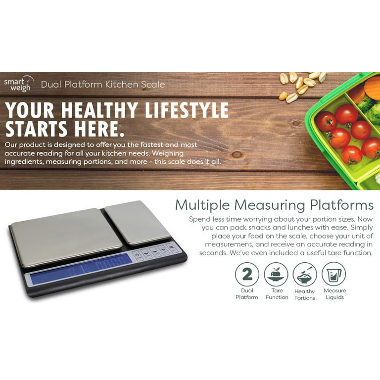 Smart Weigh Digital Kitchen Scale, 22lbs Food Scale for Cooking and Ba –  Skonyon