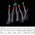 thumbnail image 4 of Lot de 25 hameçons lumineux en acier et nylon pour pêche, 4 of 4