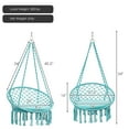 thumbnail image 2 of Patiojoy Hammock Chair Macrame Swing Knitted Mesh Rope Hanging Hardware Kit for Indoor Outdoor Turquoise, 2 of 7
