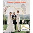 thumbnail image 4 of BuySphere Wokceer Wedding Arch Backdrop Stand 7.2FT, 6.6FT White Metal Arch Stand Set of 2 for Birthday Party Wedding Ceremony Baby Shower Graduation Decoration, 4 of 12