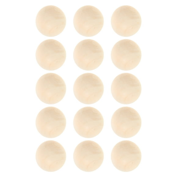 15 Pcs Balles de Maniement de Bâton Suédois Balles en Bois pour Maniement de Bâton Équipement d'Entraînement de Hockey Non Fini en Bois Dur Sans Rebond pour Hockey de Rue