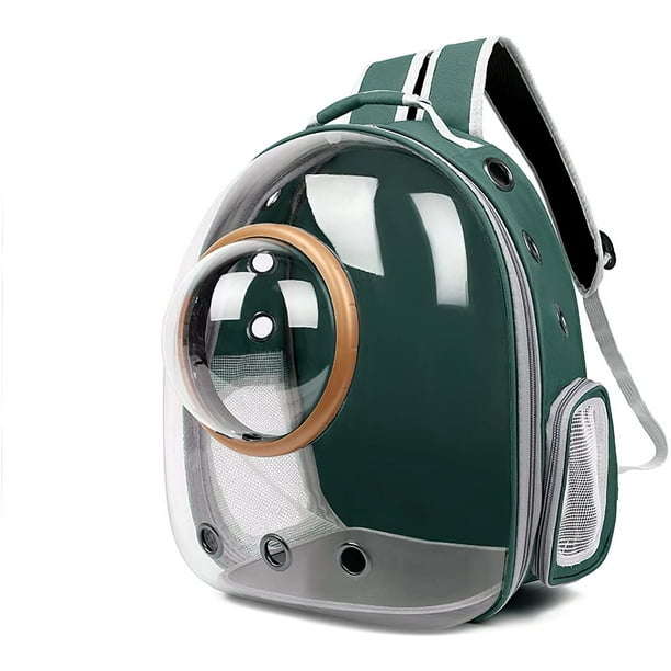 Mochila para gatos perro con ventana transparente frontal, mochila de transporte portátil bolsa de transporte para mascotas viaje cápsula transpirable mochila para gatos perros pequeños JFHHH pequeña