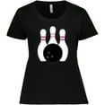 thumbnail image 3 of Inktastic Bowling Pins (pink) Women's Plus Size T-Shirt, 3 of 5