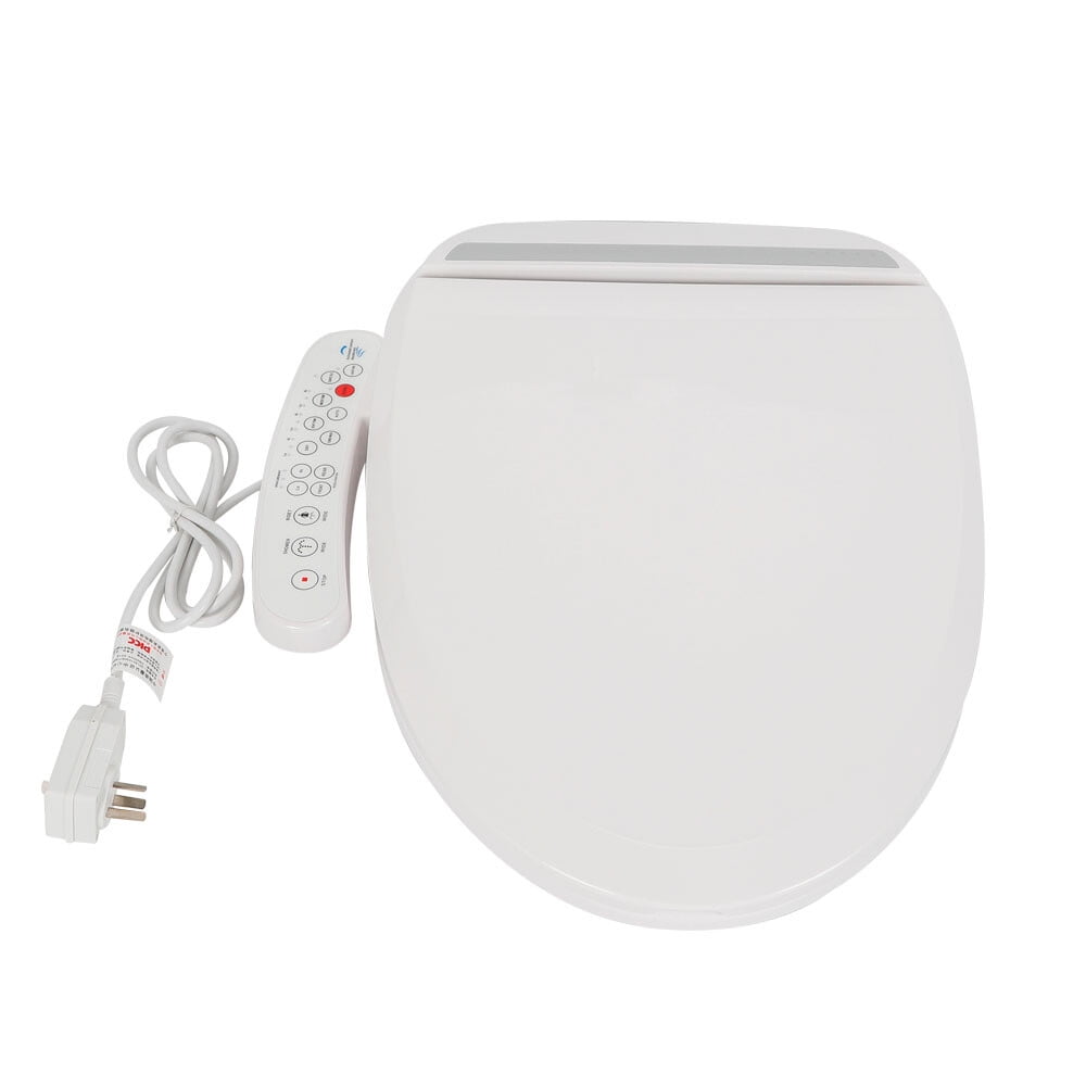 Heated Electric Bidet Toilet Seat with Dual Nozzles & Air Dryer
