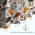 thumbnail image 6 of Colorful Mushroom Collection White Pattern Shower Curtain 36"x72" ,Bathroom Decorative Shower Curtains Set with 12 Hooks,Modern Waterproof Washable Shower Curtain, 6 of 6