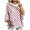 Pink, variant on Sheghy Womens Tops Oversized Refreshing Spring Summer Solid Color 3/4 Sleeve Flare V Neck Tee Pullover Pink S