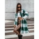 thumbnail image 4 of Txlixc Chaqueta de otoño para mujeres, cuello de solapa de manga larga estampado a cuadros Txlixc moda, 4 of 9