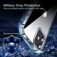 thumbnail image 4 of HTOOQ Crystal Clear Compatible with iPhone 12 Mini Case [Never Yellow] [Military Grade Protection] Shockproof Protective Phone Case Slim Thin Cover 5G (5.4 inches) 2020- ClearCrystal Clear-, 4 of 9