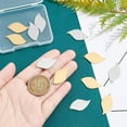 thumbnail image 2 of 12Pcs 2 Colors Leaf Pendant Charms 304 Stainless Steel Pendants Stamping Blank Tag Charms Hole 1.2mm Metal Blank Pendant for Jewlery Making Golden Stainless Steel Color 27x14x0.8mm, 2 of 5