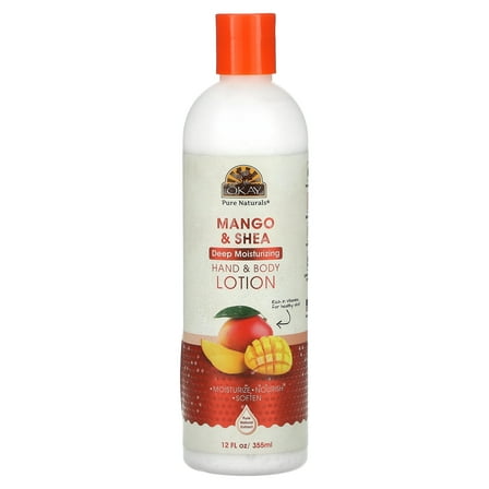 Okay Pure Naturals Hand & Body Lotion , Mango & Shea , 12 fl oz (355 ml)