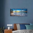 thumbnail image 2 of Blue Sea Sunset Seascape Canvas Wall Art - Tropical Palm Tree and Beach Picture Prints- Ocean Tide Wall Poster Decor for Living Room,Bedroom,Bathroom,Office 12"x 16"x 3 Panels, 2 of 6