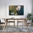 thumbnail image 3 of Daily Bread Man Praying At Dinner Table Grace Religious Painting Poster Canvas Printing Wall Art Modern Classroom Kitchen Bedroom Room Aesthetic Decoration Gift (12x18inch-No Framed), 3 of 5