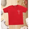 thumbnail image 4 of Shop4Ever Jesus Cross Cursive Script Pocket Size Toddler's Cotton T-Shirt 4T Red, 4 of 6