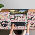 thumbnail image 4 of Long Mouse Pads for Desk,Dachshund and Flower Desk Mats on Top Of Desks, Desk Mouse Pad Extra Large with 3mm Non-Slip Base and Stitched Edge for Gaming,Office,Work,Home 47.3"x23.6", 4 of 6