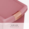 thumbnail image 5 of simplehuman Kitchen Trash Can, 10.6 Gallon Plastic Step Garbage Bin with Secure Slide Lock Lid, Blush, 5 of 6