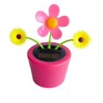 thumbnail image 5 of Adorno decorativo para coche con forma de flor de manzano y energía solar, columpio automático con forma de girasol, 5 of 5