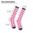 thumbnail image 2 of Fotbe Plaid Heart Calcetas Divertidas Estampadas para Hombre y Mujer, Calcetas de Algodón hasta la Rodilla para Caminar, Correr, Enfermería y Embarazo, 2 of 6