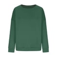 thumbnail image 5 of Women's Casual Long Sleeve Crew Neck Sweatshirt Top Loose Fit Pullover Sweater Oversized Trendy Streetwear Soft Fleece Lined Winter Fall Basic Sweatshirts, 5 of 7