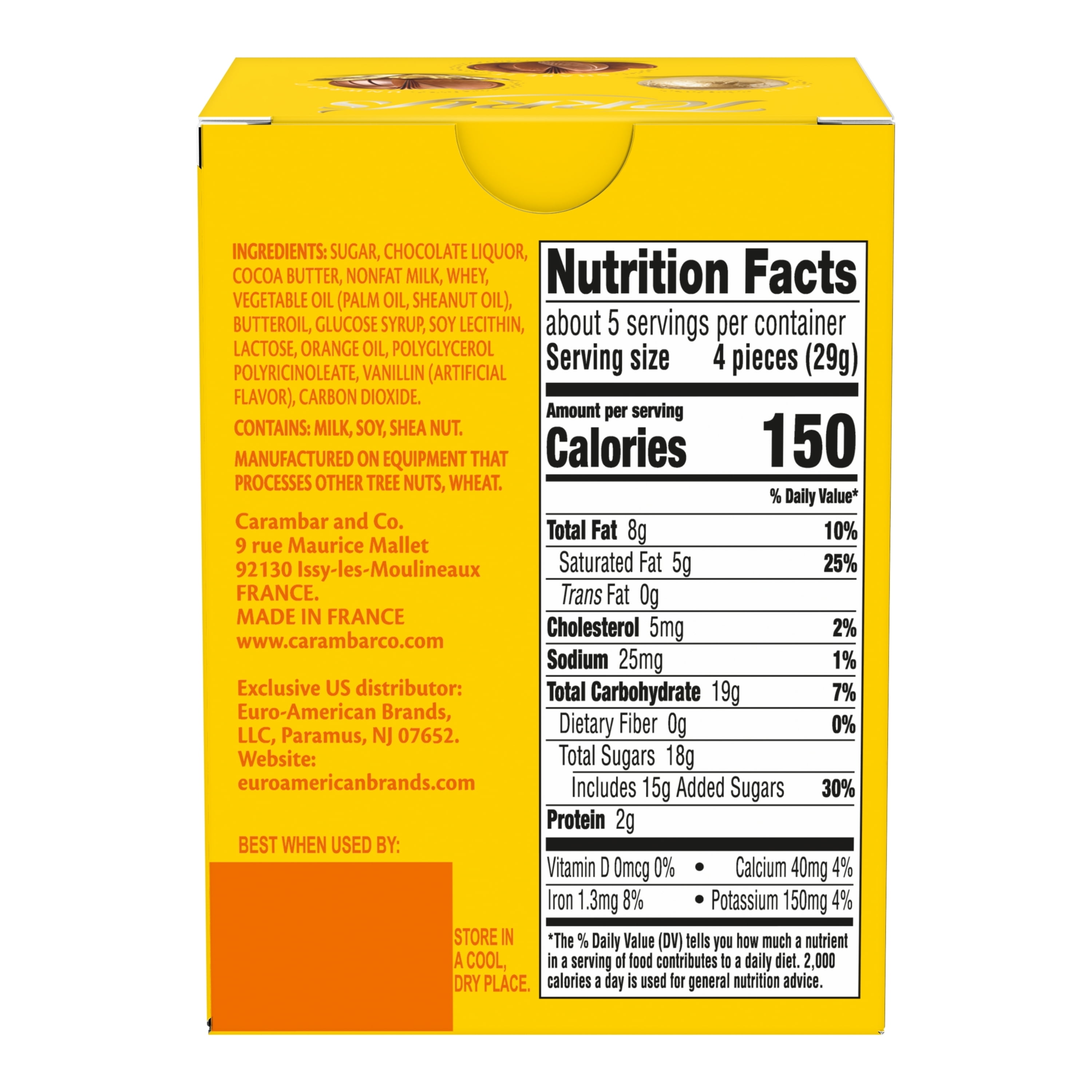 (2 pack) Terry's Chocolate Orange, Milk Chocolate with Natural Orange Flavor and Popping Candy, 5.18oz Box