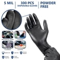thumbnail image 1 of Interstate Safety 40311-3PK 5 MIL Black Powder-Free Nitrile Disposable Gloves - (Large Size) - 300 Pieces, 1 of 4