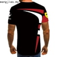 thumbnail image 3 of Verano Nuevo Ferrari Camiseta De Los Hombres 3D Logo Del Coche Impresión De Manga Corta Moda De Gran Tamaño Y Las Mujeres toppangjing, 3 of 4