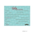 thumbnail image 1 of Fill-In-The-Blank  Lil Man Mustache Boy Baby Shower Games, 20-Pack, 1 of 1
