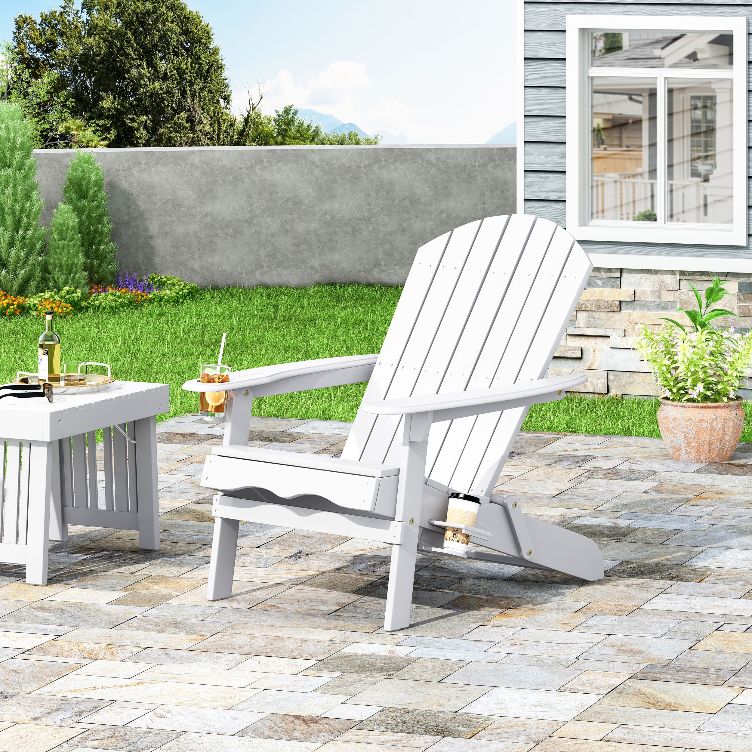 BELLWOOD ADIRONDACK CHAIR - Outdoor Patio Chair for Garden, Backyard, Porch