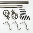 thumbnail image 5 of Better Homes & Gardens 1" Pewter Cage Adjustable Single Curtain Rod Set, 120-180", 5 of 7