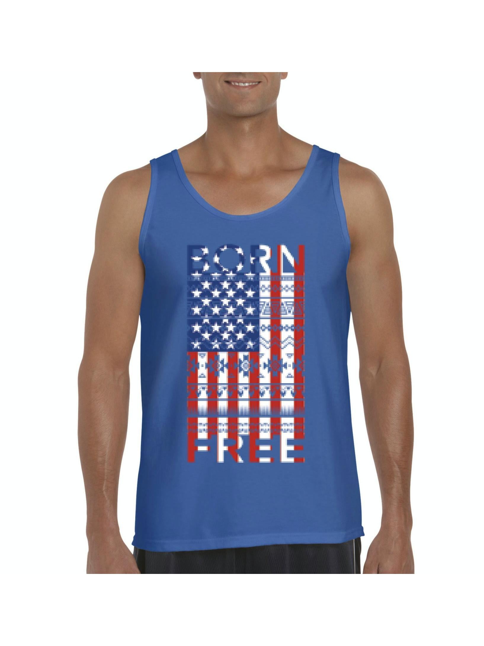 Normal is Boring - Mens American Flag 4th of July Tank Top - Walmart ...