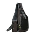 thumbnail image 2 of Bolsa bandolera Bandolera ligera Bolsa de pecho Bolsa de hombro de nylon Viajes al aire libre Desplazamientos al aire libre Diseño casual antirrobo Bolsillos múltiples Unisex, 2 of 6