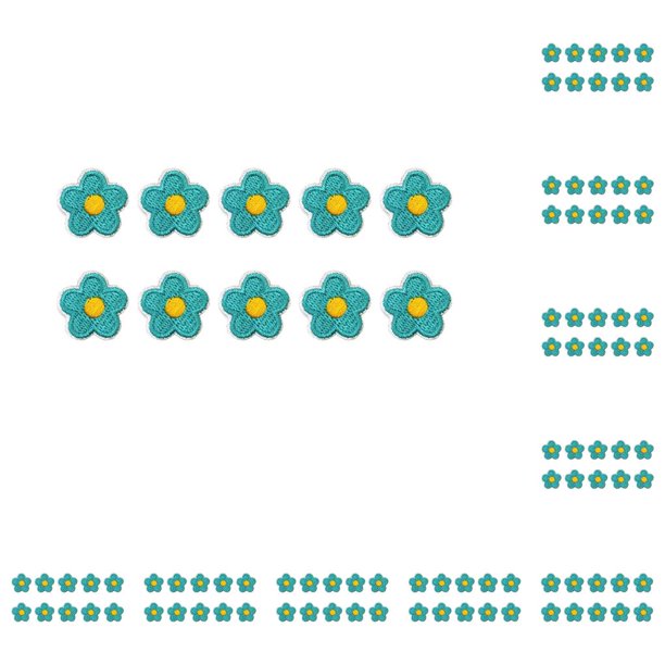 Advancent 10 Uds. Parche para planchar con flores, práctico autoadhesivo para sombreros DIY, verde Type1 NO1
