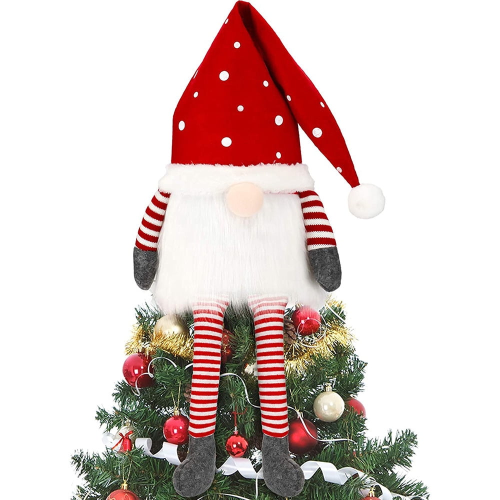 Christmas Gnomes Tree Topper, 38 Inch Swedish Santa Large Christmas
