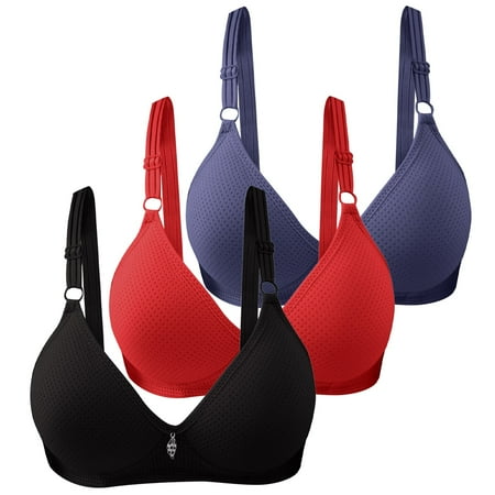 Kcodviy Women S Front Side Buckle Running Girl Sports Bra Lace Edge Without Steel Women S Bras Ring Movement Seamless Gathering Womens Strapless Bras Adjustment Yoga Sleep Large Bra Pack Of