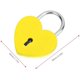 thumbnail image 4 of Candado, cerradura de metal en forma de corazón con llave, cerradura de metal para joyero, libro, diario, equipaje, amarillo, 4 of 5