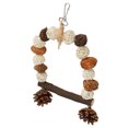 thumbnail image 3 of Parrots Swing Toys, Wooden Pet Bird Swing Rattan Balls Easy To Install Pine Cones  For Parakeet S, 3 of 8
