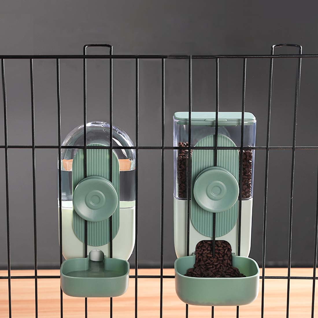 Pet cage feeder, small animal automatic feeder, hanging water dispenser