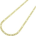 thumbnail image 2 of 10K Yellow Gold 2.5mm Solid Figaro Chain, FREE Microfiber Cloth, Link Mens Womens Necklace, Giorgio Bergamo, 2 of 6