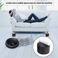 thumbnail image 4 of Elevadores para cama y muebles de 2 pulgadas, paquete de 4 elevadores para sofá, mesa, tocador, protege los pisos y no se rayan (redondo, negro), 4 of 5