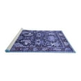 thumbnail image 2 of Ahgly Company Machine Washable Indoor Round Animal Blue Traditional Area Rugs, 3' Round, 2 of 4
