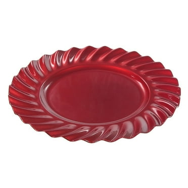 IH Casa Decor Charger Plate (Wavy) (Red) (13") - Set of 6