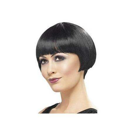 1920 Flapper Bob Wig 42001 Smiffy's Black One Size Fits All, One Size Fits All