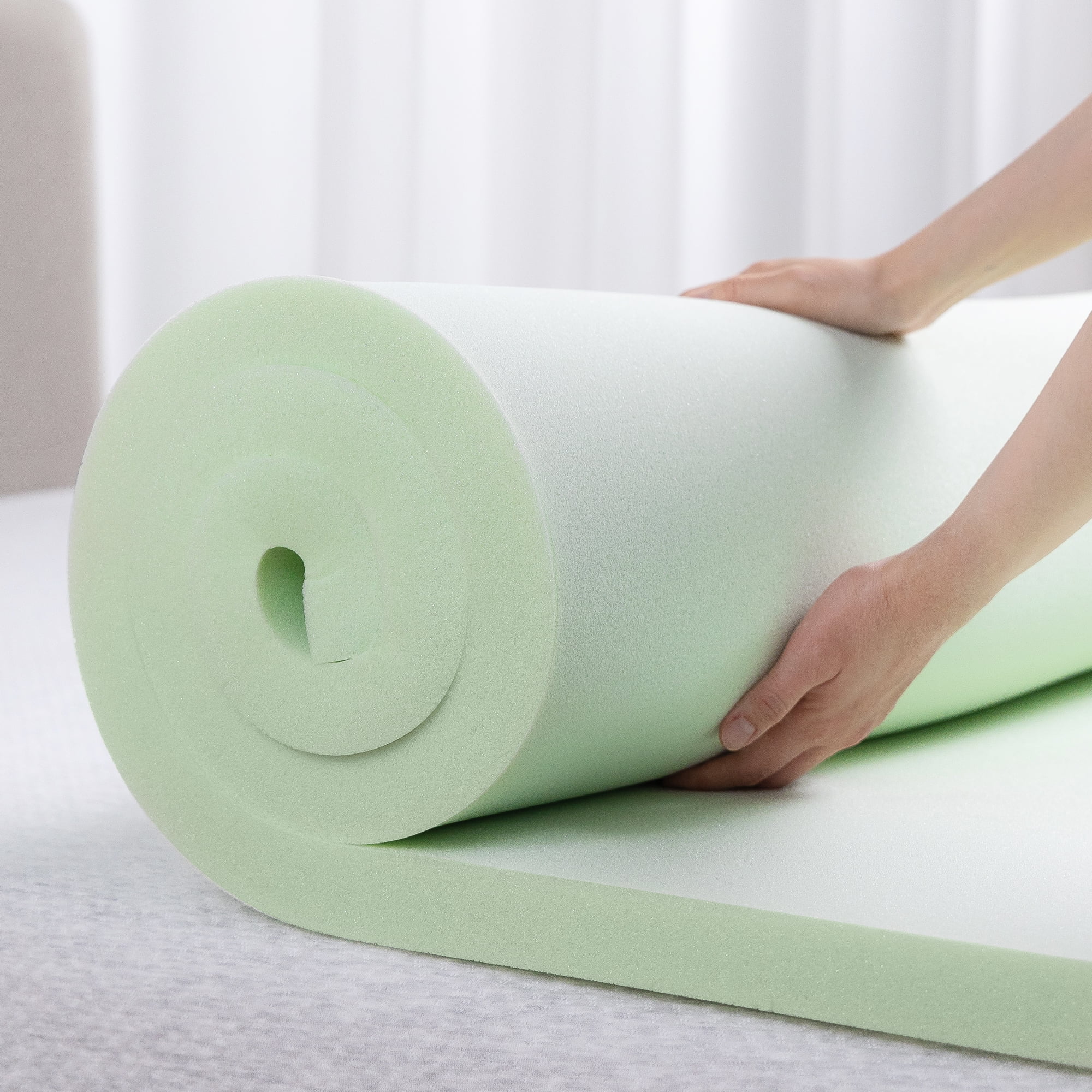 Zinus 1.5" Memory Foam Mattress Topper - Green Tea, Twin