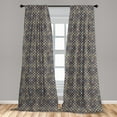 thumbnail image 5 of Ambesonne Geometric Curtains, Abstract Big Dots, Pair of 28"x63", Multicolor, 5 of 5