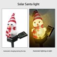 thumbnail image 4 of Latrodar Snowman Outdoor Christmas Decorations Solar Snowman Garden Pile Decorative Metal Solar P-ath Pile For Outdoor Yard L-awn Decorations Multicolor Upgr, 4 of 5